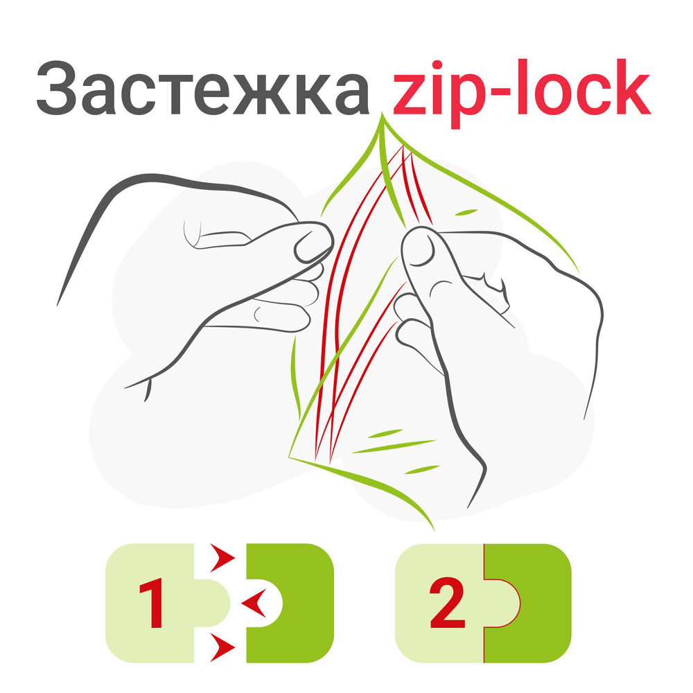 Пакеты с замком ZIP-LOCK "зиплок" комплект 100 шт. 100х150 мм ПВД толщина 32 мкм STAFF (10 штук в упаковке)