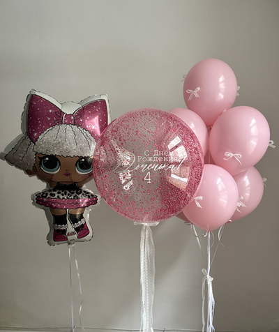 Набор для Девочки 114 ярко-розовый с куклой ЛОЛ