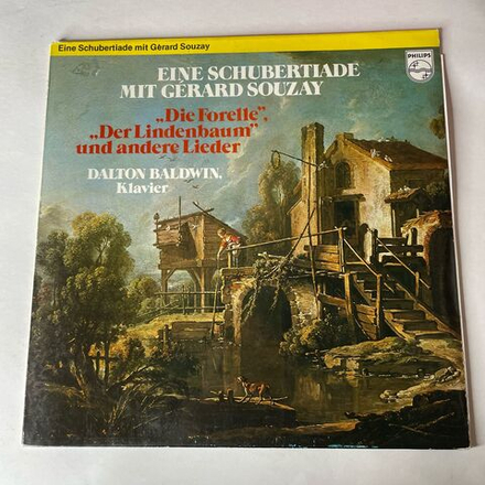 Винтажная виниловая пластинка LP Franz Schubert Франц Шуберт, Gerard Souzay, Dalton Baldwin, Der Lindenbaum Und Andere Lieder (Нидерланды 1977)