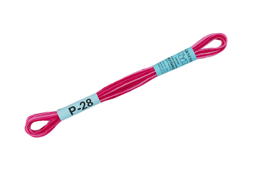 Мулине "Gamma" меланж, 8 м, 100% хлопок, № Р-28