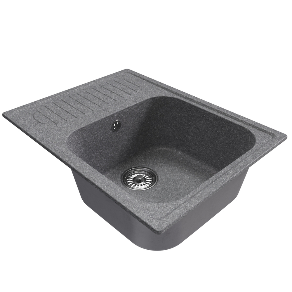 Мойка ML-GM18 КОМФОРТ с крылом, графит (342), 640*490*190мм