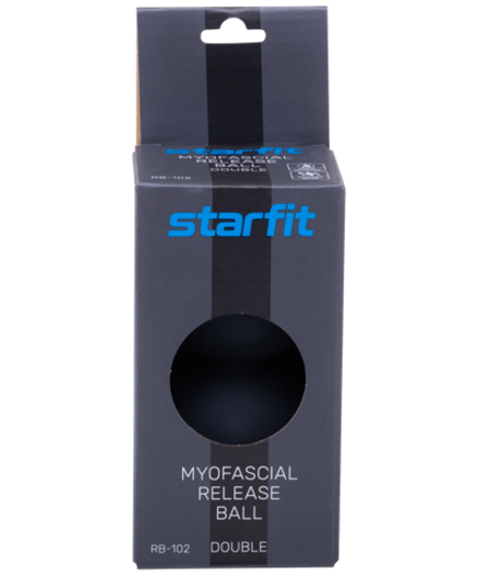 Мяч для МФР RB-102, 6 см, двойной, черный