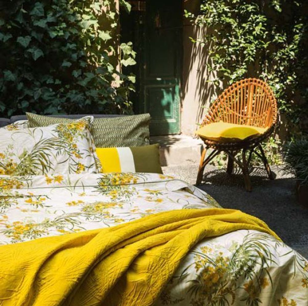 Постельное белье 2 спальное евро Fazzini Foliage sasso серое