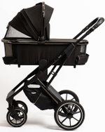Детская коляска Peppy Tecla 3 в 1 с автокреслом Rise Shadow Black Chrome Edition (Черный)