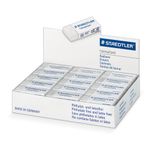 Ластик STAEDTLER (Германия) "Rasoplast", 43х19х13 мм, белый, прямоугольный, картонный держатель, 526 B45