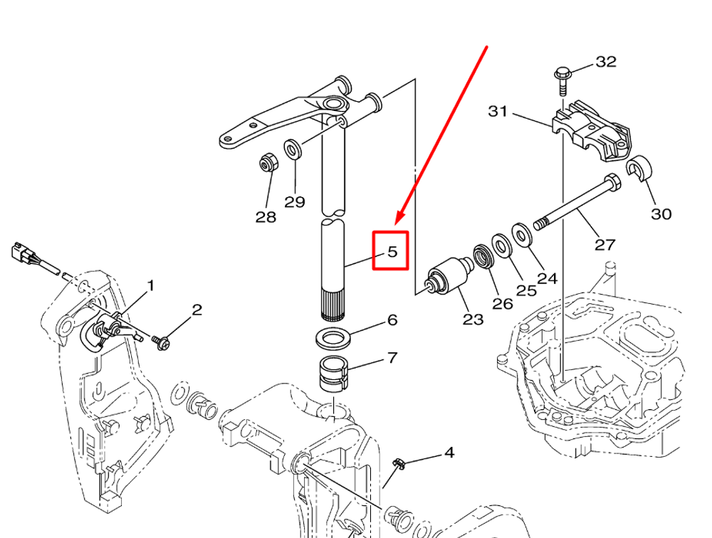69J-42510-00-8D STEERING BRACKET