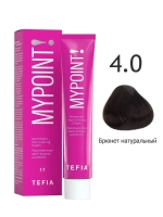 Перманентная крем-краска для волос Tefia MY Mypoint, 4.0 брюнет натуральный, 60 мл