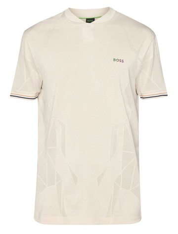Мужское теннисное поло BOSS Pariq Desert Active - Бежевый