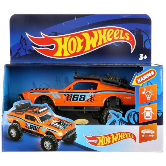 Машина металл свет-звук hot wheels СПОРТКАР, 12,5 см, двери, инерц, кор. Технопарк
