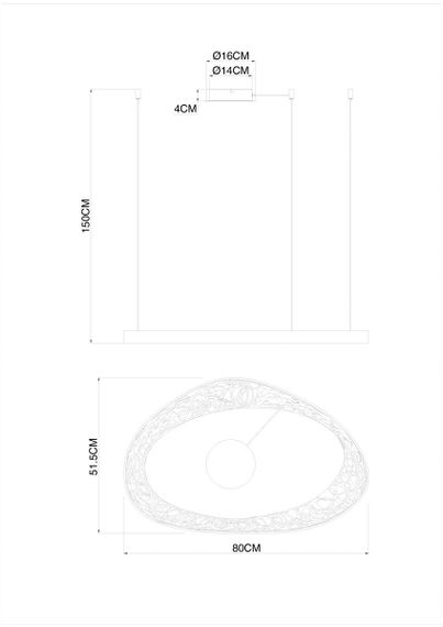 Подвесной светодиодный светильник Arte Lamp Cinta A1847SP-46BK