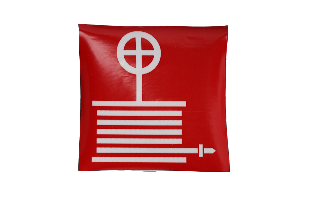 ТАБЛИЧКА ПВХ САМОКЛЕЙКА ПОЖАРНЫЙ КРАН 200ММх200ММ