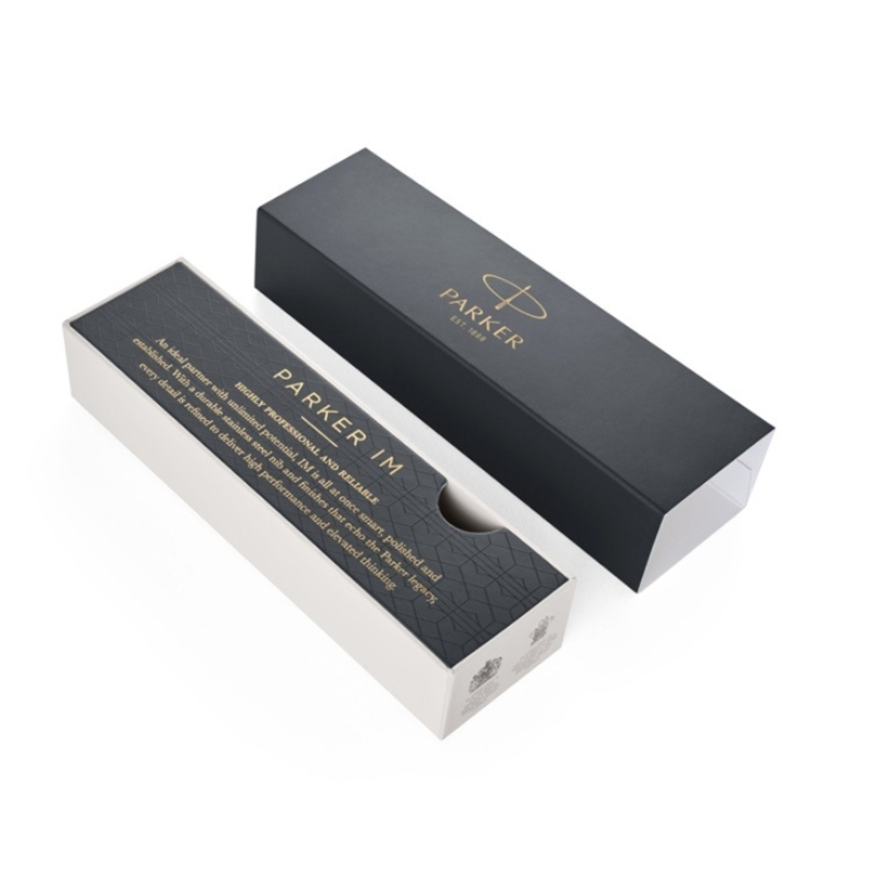 Подарочный набор: Ежедневник недатированный и Шариковая ручка Parker IM Metal, цвет: Black GT