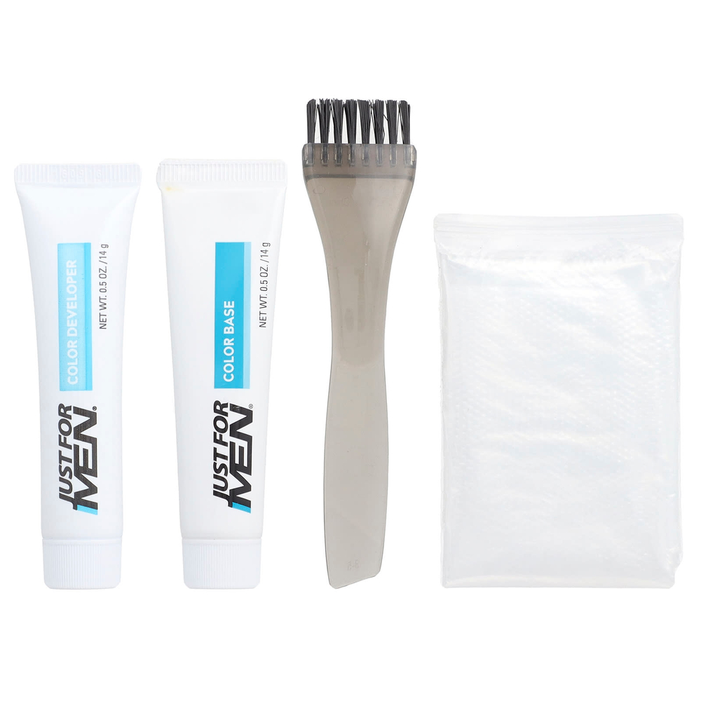 Just for Men, усы и борода, легко наносимый цвет, M-55 черный, 1 набор для многоразового нанесения