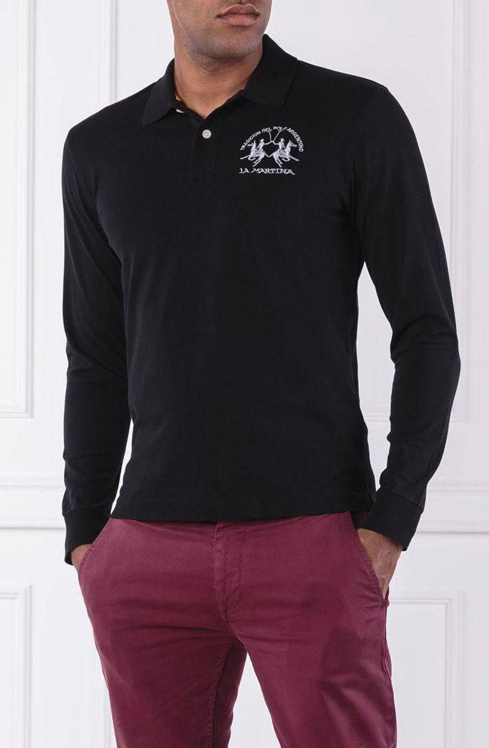Поло milo La Martina - черный(CCMP03 PK001)