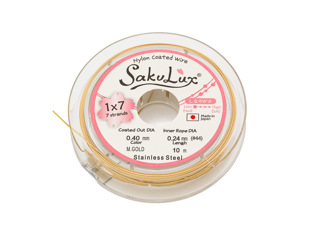 Тросик ювелирный 0,40мм, Gold "SakuLux"