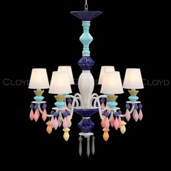 Люстра Cloyd LOTTIE-A C6 / Ø56 см- цветная керамика - белый (арт.11901)