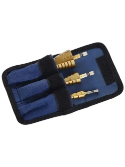 Сверло ступенчатое по металлу 3 шт, для отверстий от 4-32 мм