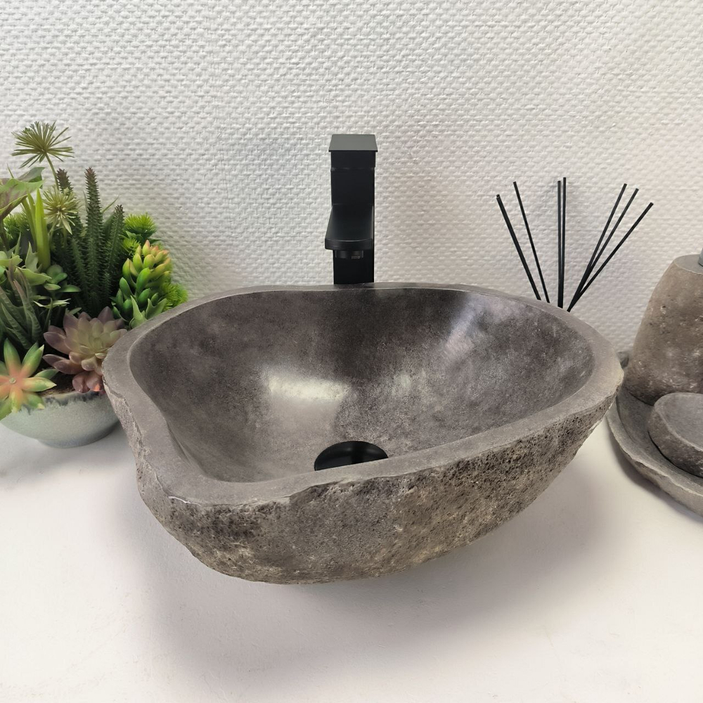 Раковина из речного камня RS-63884 (42*35*15) 0120