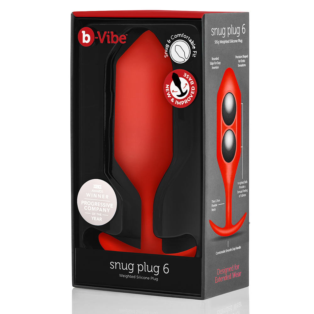 b-Vibe Snug Plug 6 - Анальная пробка для ношения