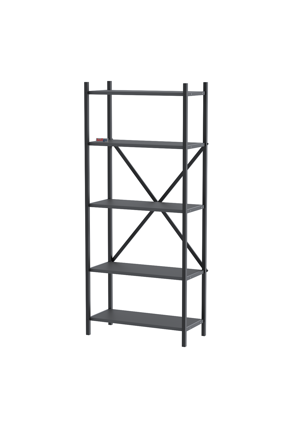 Стеллаж TROYA 150х65 - антрацит