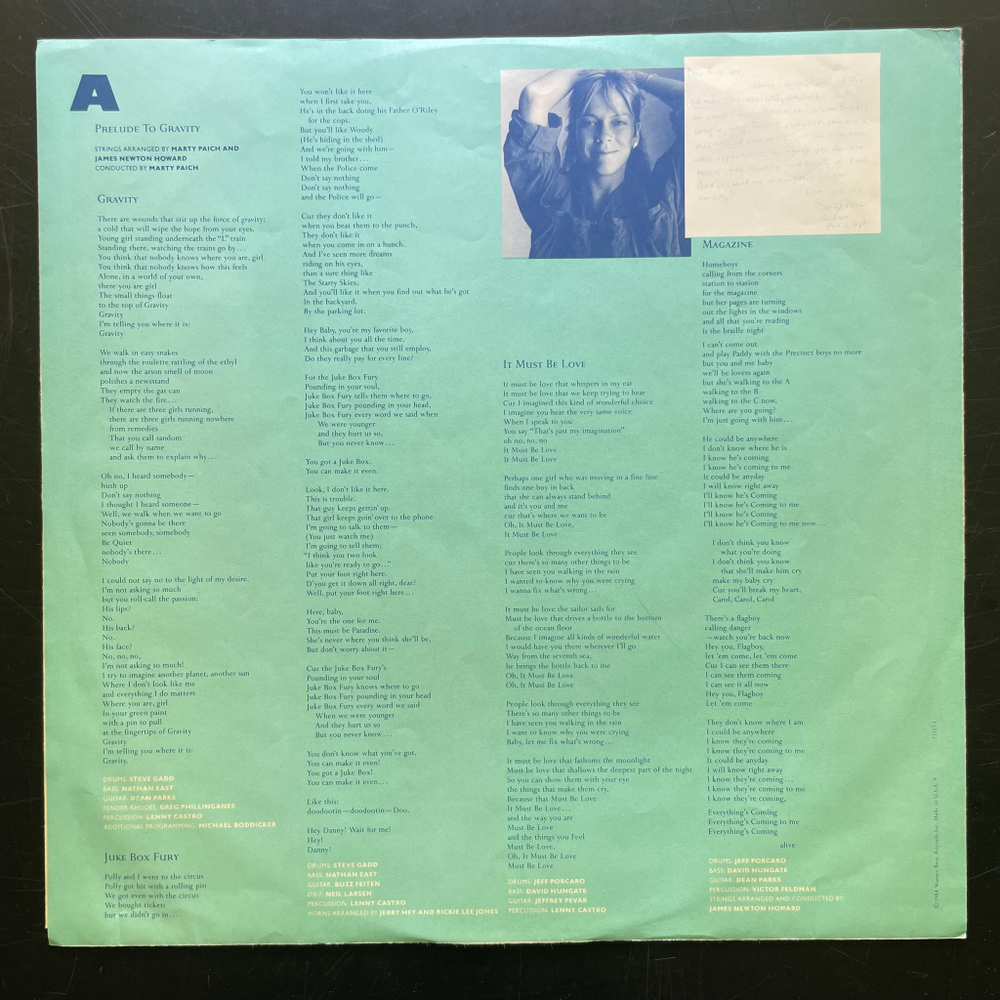 Rickie Lee Jones ‎– The Magazine (США 1984г.)