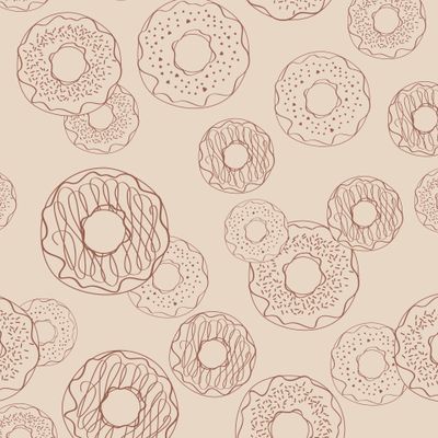 Пончики на бежевом