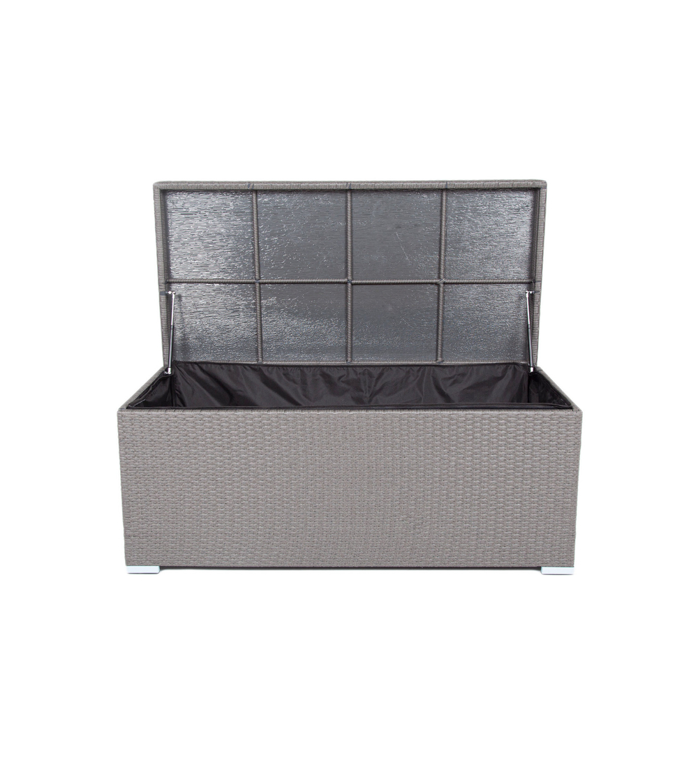 "Порту" сундук водонепроницаемый из искусственного ротанга, цвет графит