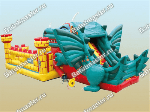 Механический батут "Дракон в замке"