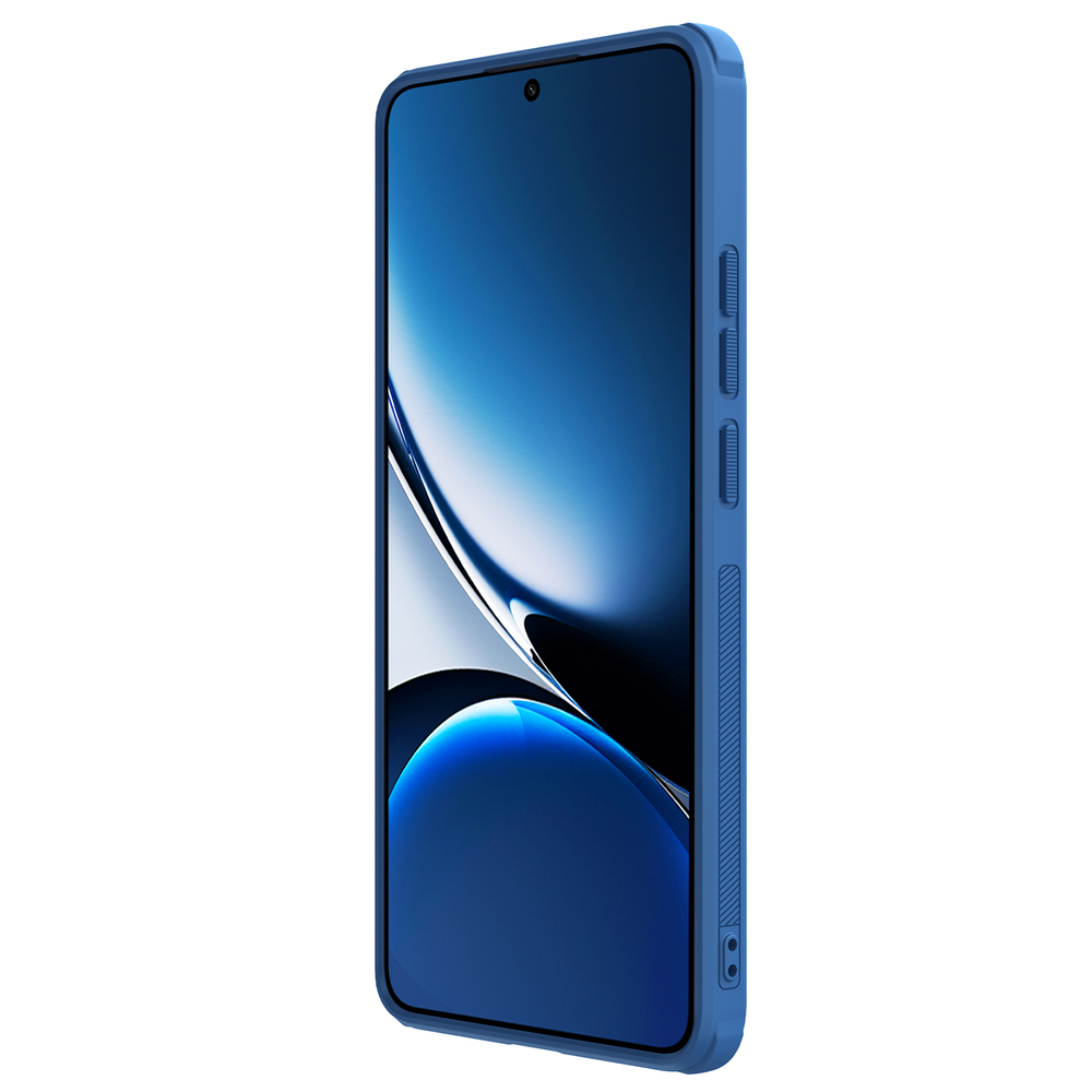 Усиленный чехол синего цвета от Nillkin для Xiaomi Redmi Turbo 4, серия Super Frosted Shield Pro