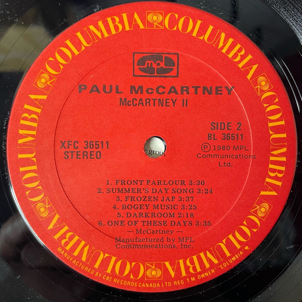 Винтажная виниловая пластинка LP Paul McCartney II (Canada 1980)