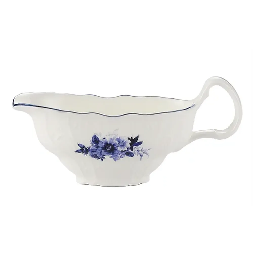 Соусник 150 мл 12*5,9 см h7,1 см с ручкой фарфор Blue Flower P.L. Proff Cuisine [1]