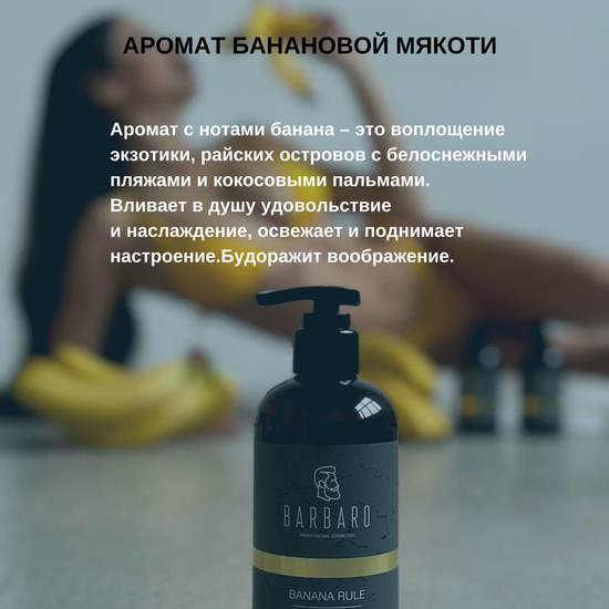 Гель для интимной гигиены BARBARO, Banana Rule, мужской