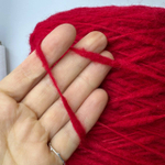 KRISPIES - Luxury Selection by Ri.Go; 78% меринос, 22% п/а; 220м/100гр; шнурок с чередующимися утолщениями; col. 21118, цвет: красный; S704