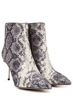 Женские кожаные ботильоны с тиснением под рептилию