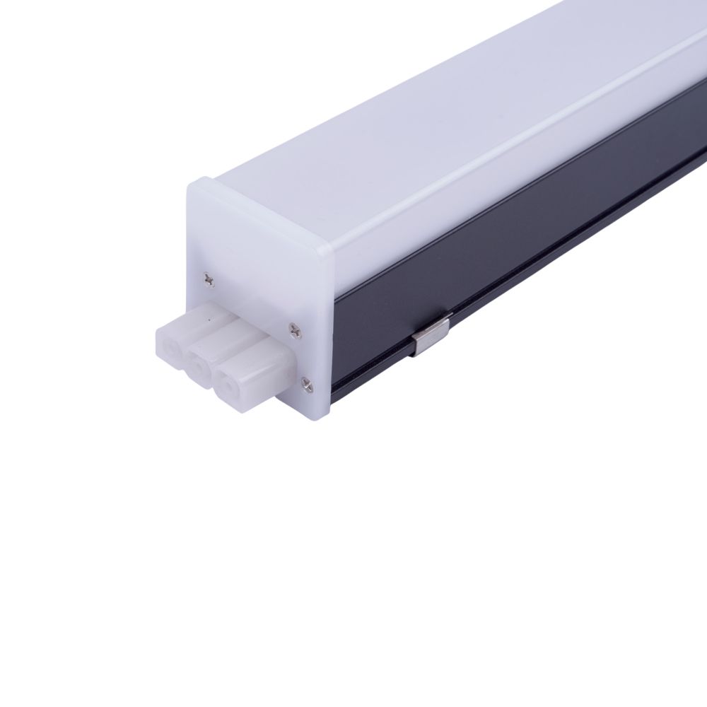 ULO-N10A-20W-6500K-L60 IP40 BLACK Светильник линейный светодиодный подвесной. Прямой. 60см. Белый свет 6500K. 2000Лм. Алюминий. Цвет черный. TM Uniel