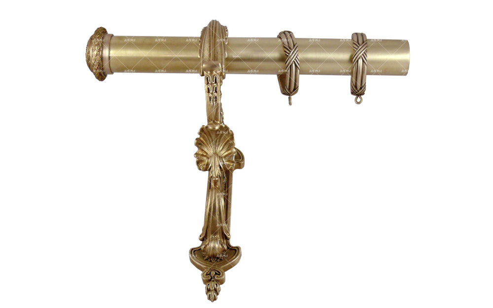 Пристенный латунный карниз для портьер от Магрел