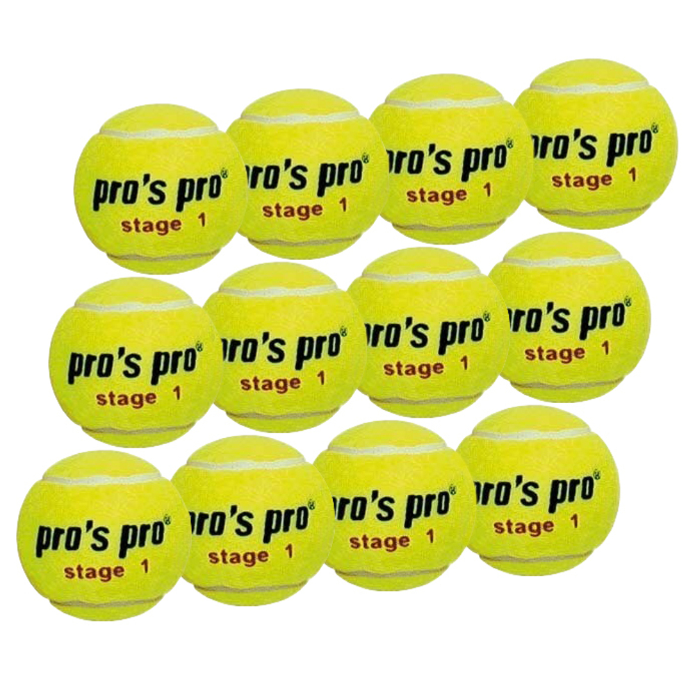 Детские теннисные мячи Pro's Pro Stage 1 with green point 12B