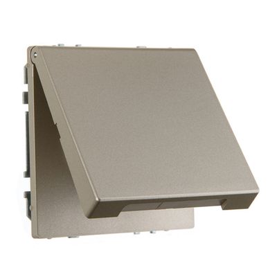 Розетка IP44 крышкой, 16А 250В пружинные зажимы c/з LIREGUS MODERN IKL16-208-01.M/СH шампань