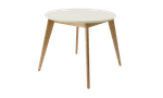 Стол Zip-mebel Сканди К 90 натур/слоновая кость со стульями Франк натур велюр бежевый