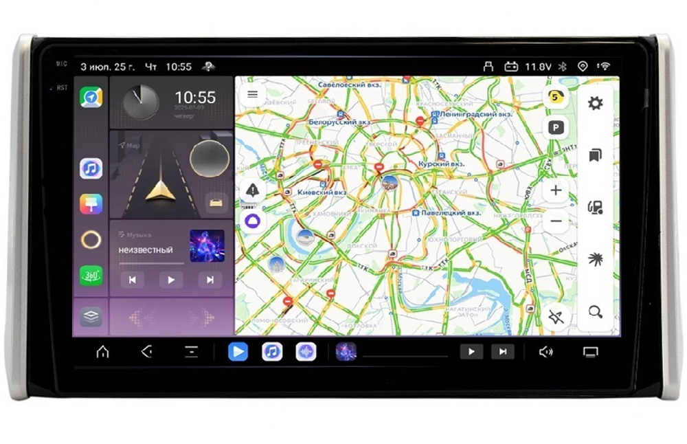 Магнитола для Toyota RAV4 50 2019-2024+ (рынок РФ и ОАЭ) - Carmedia OL-1684 QLed+2K, Android 13, TS20, CarPlay, 4G SIM-слот