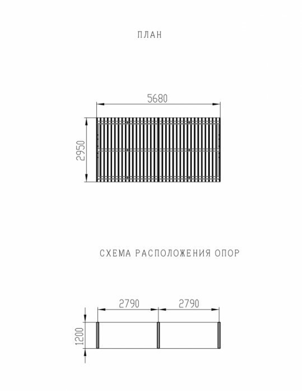 Пергола навес без поликарбоната МФ 77.03.02-01