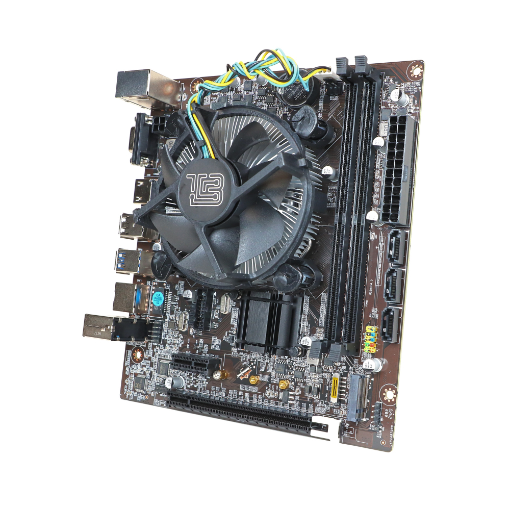 Материнская плата с процессором BaseTech H110M, Socket1151, i5-6600, mATX, Retail, Socket1151, Intel UHD Graphics 530, 2xDDR4, PCIe3.0, 1xM.2, GLAN, PS2, 6xUSB2, 4xUSB3, VGA, HDMI, кулер CPU (BT-H110M-6600)