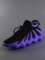 Кроссовки Изики - Yeezy boost- черно-фиолетовый