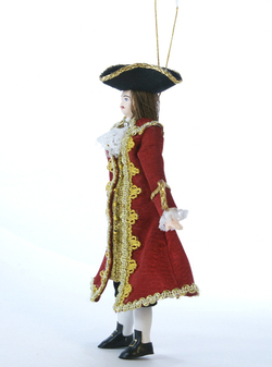 Кукла фарфоровая на елку Петр 1