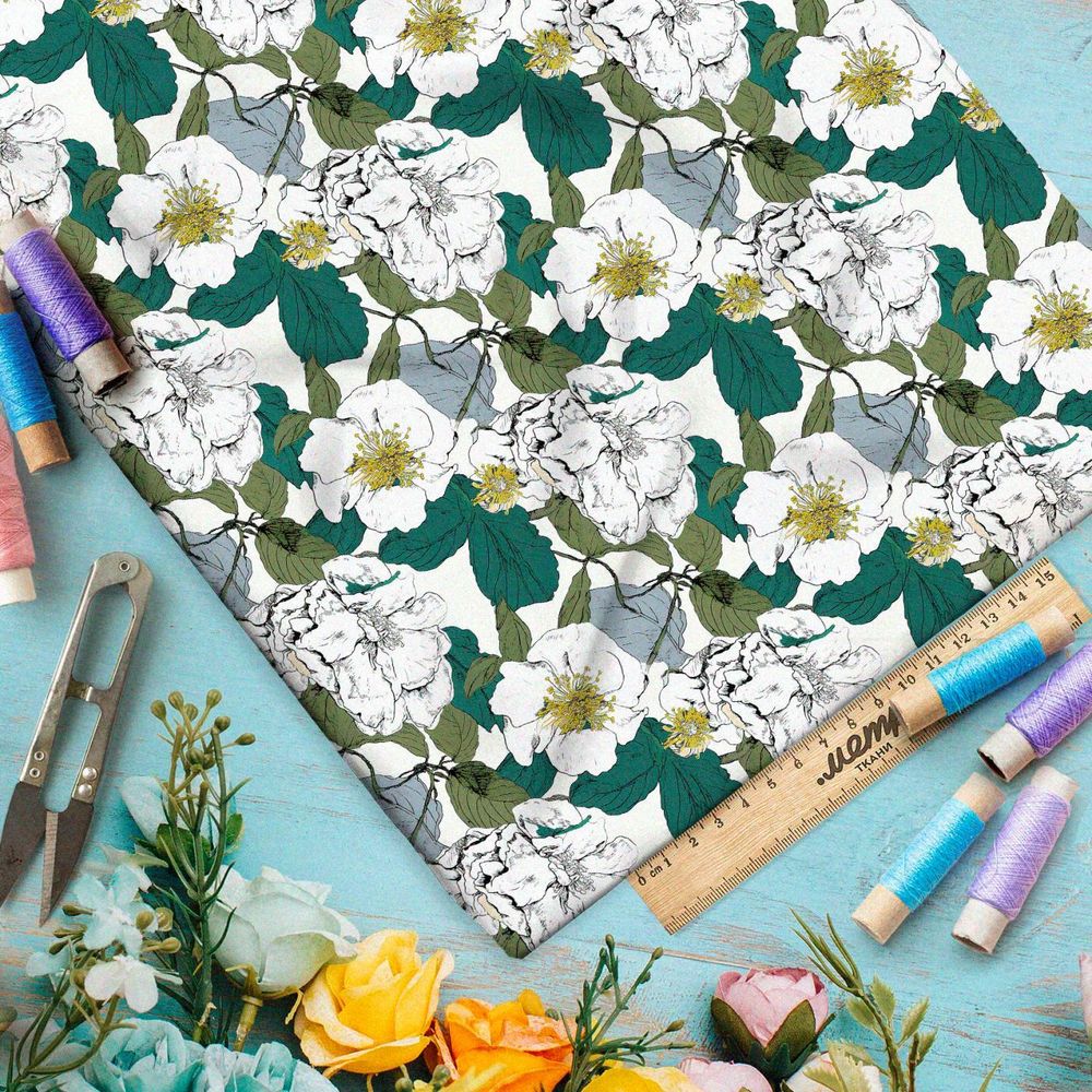 Ткань премиум дюспо весенний вальс