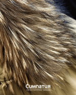 Куртка-парка хаки цвета, воротник натуральный енот