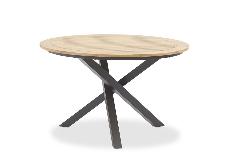 Timra T-N, комплект обеденной мебели антрацит/натуральный, алюминий/тик