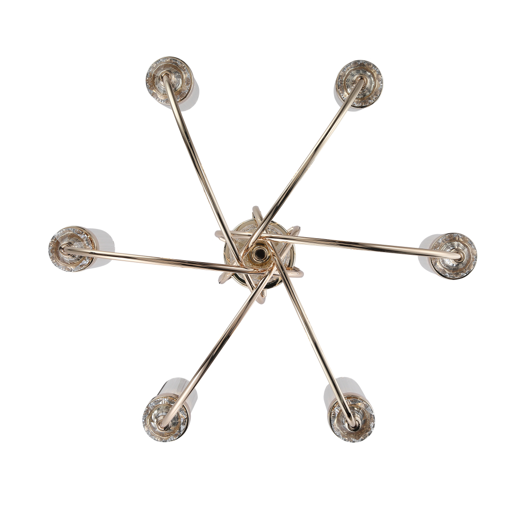 SL1402.203.06 Люстра подвесная ST-Luce Латунь/Прозрачный E14*6 40W ЭЛЕГРА