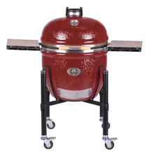 Керамический угольный гриль Monolith LeChef Pro 2.0 Red, 52 см, с ножками и столиками, красный