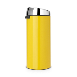 Ведро для мусора Brabantia Touch Bin лимонно-желтое 30л вид сзади